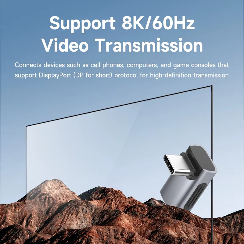Hagibis 240W USB-C to USB-C Adapter, 40Gbps, 8K 60Hz, 90-Degree Converter, USB4 Adapter for Thunderbolt 4/3, MacBook, iPhone 17 Pro, and Tablets
