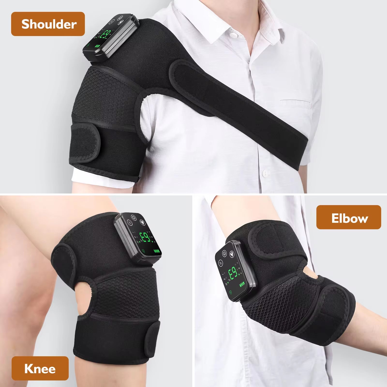 Electric Shoulder Massager with Heating and Vibration for Ultimate Relaxation and Comfort.