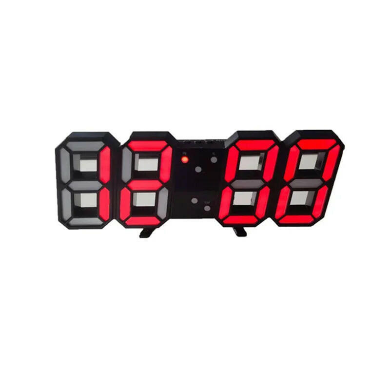 3D LED Digital Wall Clock with Date, Time, and Celsius Display - Alarm Clock and Nightlight for Home and Living Room Décor.