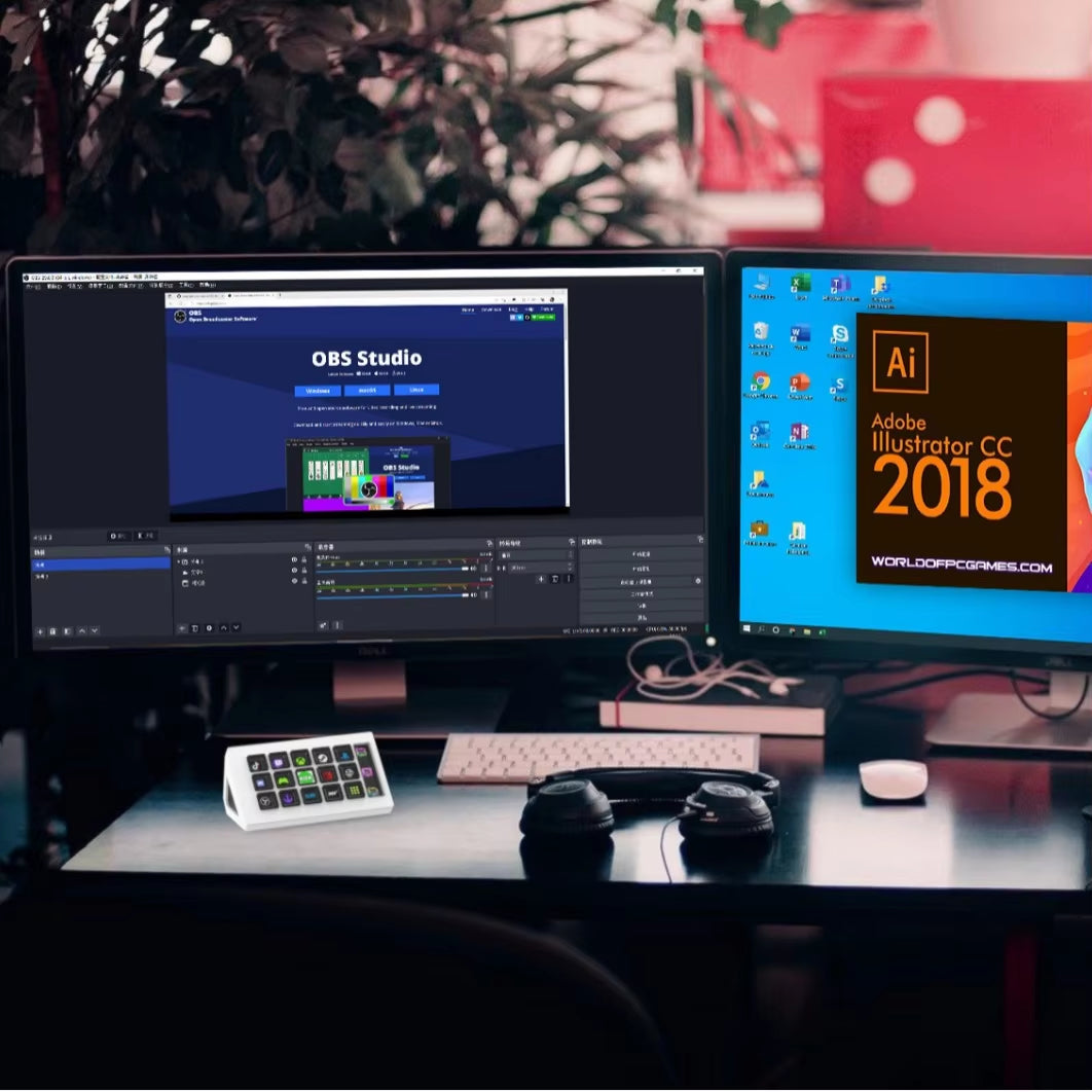 Streamdeck Mini Visual Keyboard - 15 Customizable LCD Buttons for Live Content Creation on Windows and Mac.