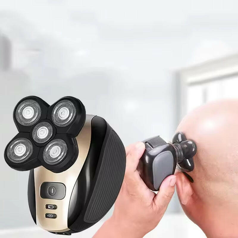 2025 Waterproof Rotary Electric Shaver and Beard Trimmer with 5 Heads - Rechargeable Men's Grooming Tool.
