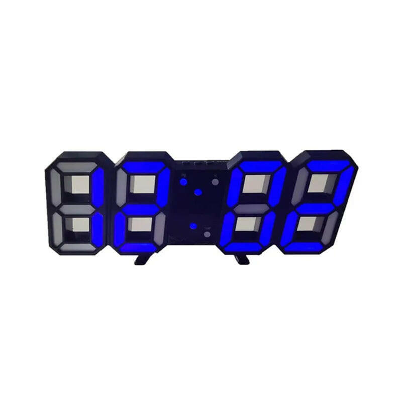3D LED Digital Wall Clock with Date, Time, and Celsius Display - Alarm Clock and Nightlight for Home and Living Room Décor.