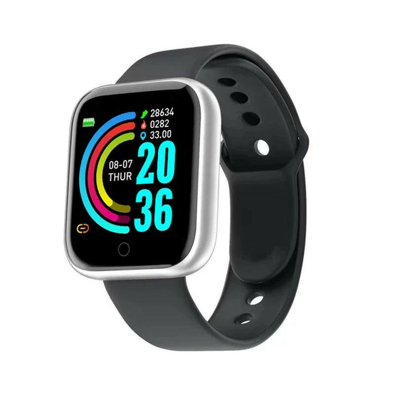 Waterproof Smart Watch for Women and Men - Electronic Fitness Tracker for Kids, Compatible with Xiaomi and Huawei Bracelets.