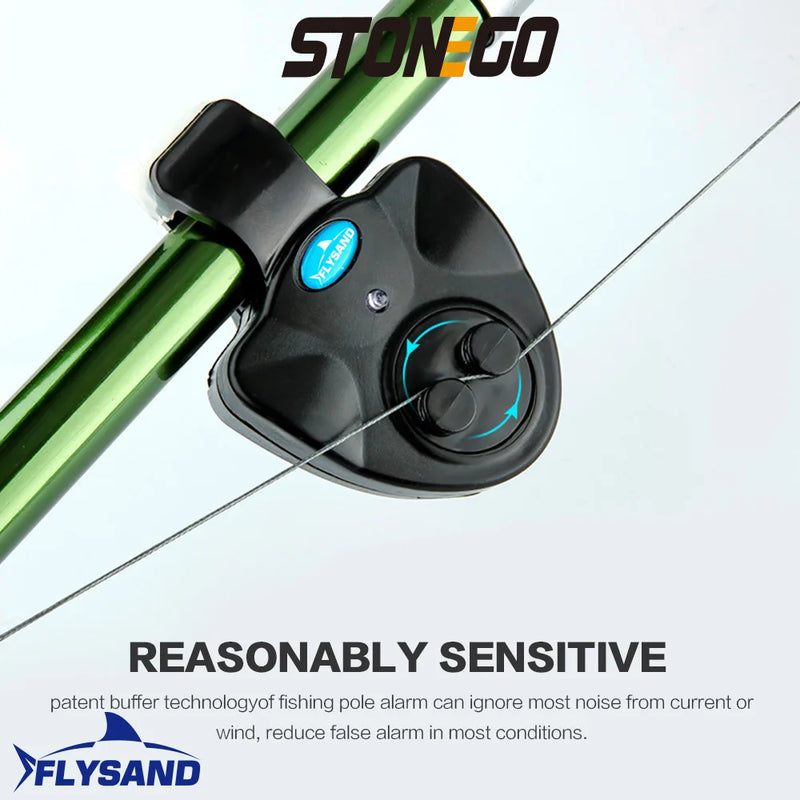 Advanced Electronic Fishing Rod Bite Alarm with Loud Siren and Dual Day/Night Indicator - Battery Included.
