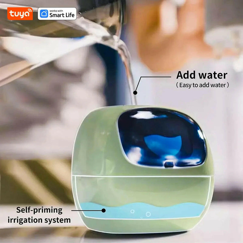 Tuya Ivy Smart Planter: A Revolutionary Companion for Effortless Plant Care with 49+ Expressions and 7 Smart Sensors.