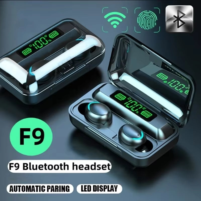 TWS F9-5 Earphone Bluetooth Wireless Earphones.