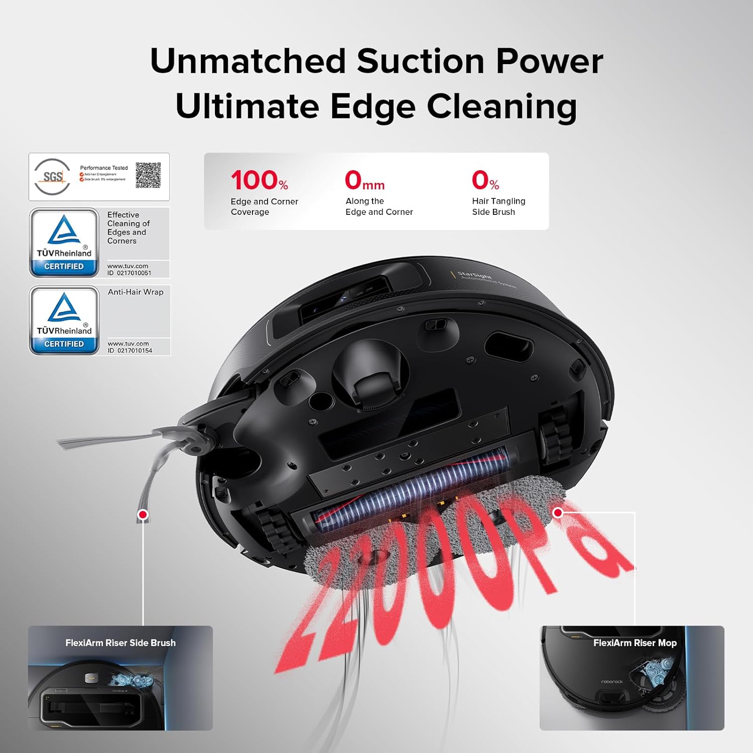Roborock Saros Z70 AI-Powered Robot Vacuum and Mop.