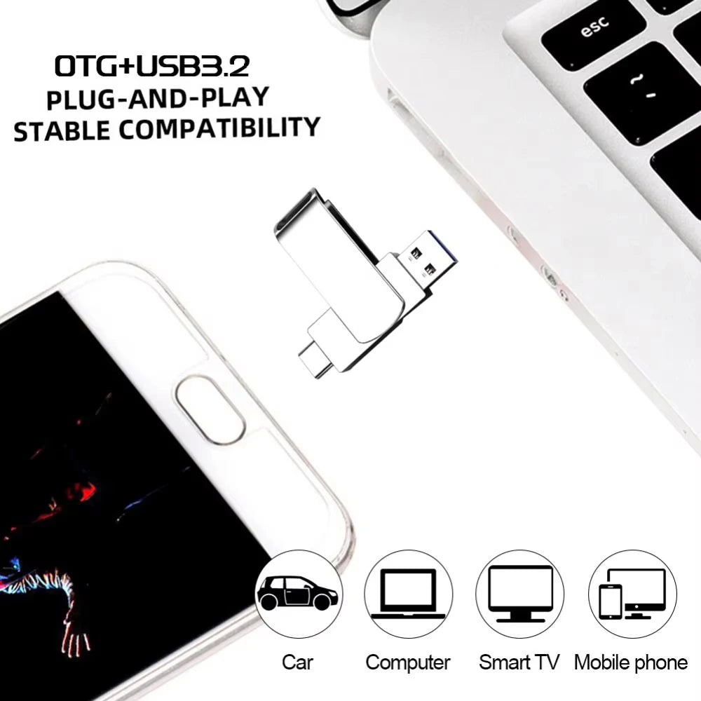 Xiaomi 16TB USB 3.2 Waterproof Flash Drive with High-Speed Transfer and Type-C 2-in-1 Interface for Mobile Devices and Computers
