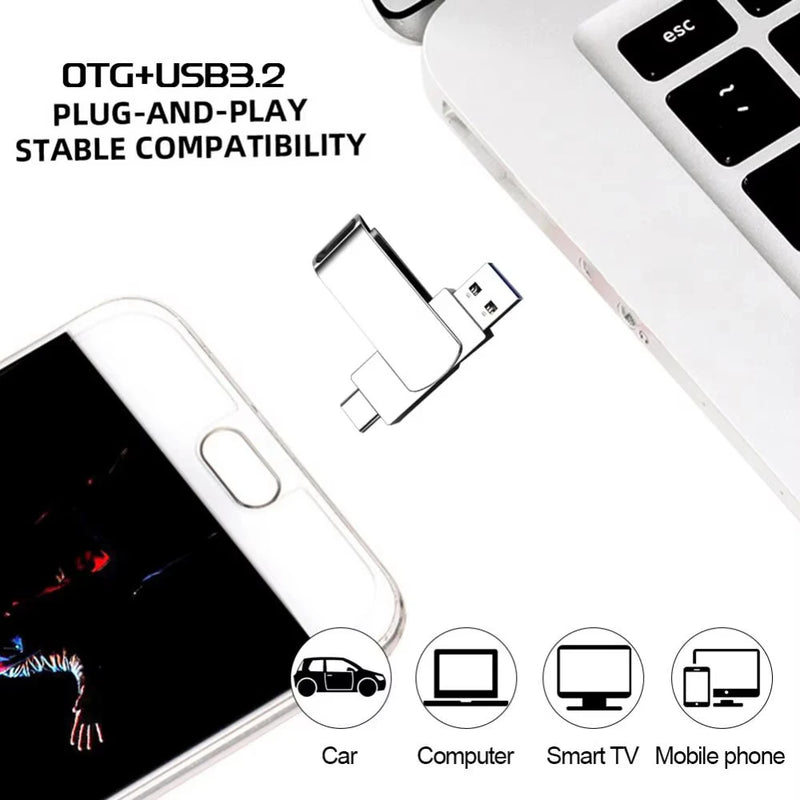 Xiaomi 16TB USB 3.2 Waterproof Flash Drive with High-Speed Transfer and Type-C 2-in-1 Interface for Mobile Devices and Computers