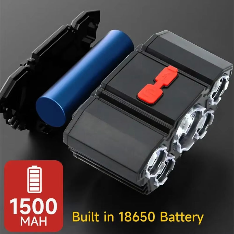 USB Rechargeable 5-LED Headlamp