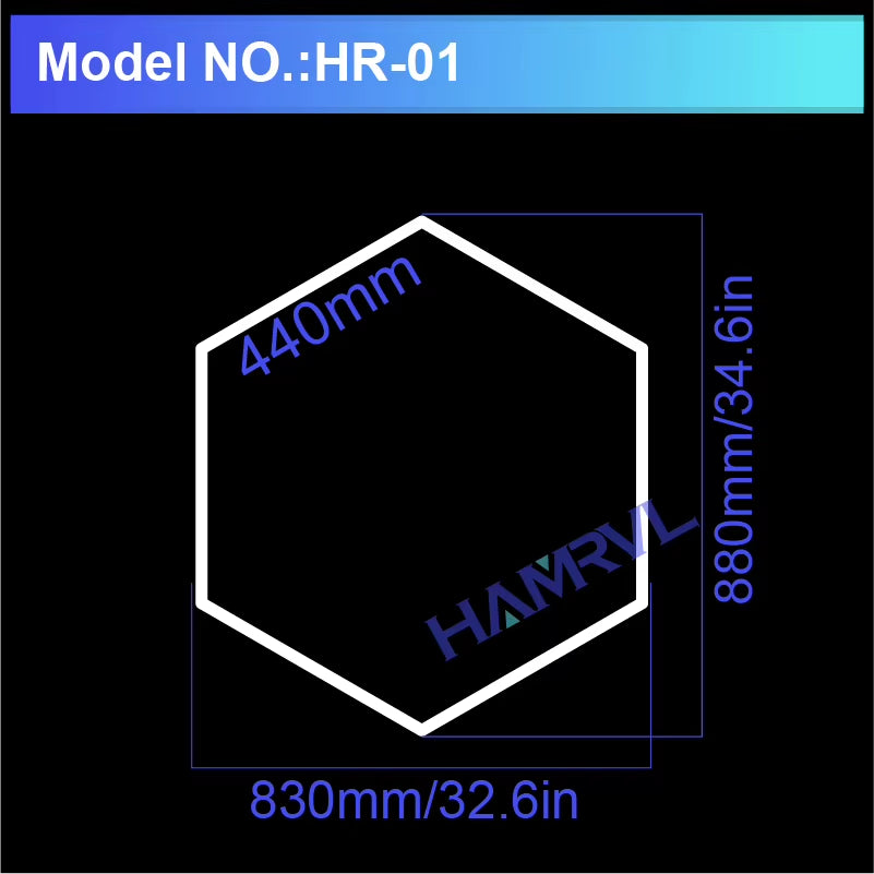 Hexagon LED Ceiling Lighting for Garage, Barbecue Shops, Barbershops, Gyms, Car Detailing Showrooms, and Workshops