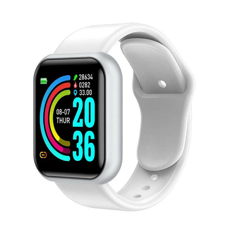 Waterproof Smart Watch for Women and Men - Electronic Fitness Tracker for Kids, Compatible with Xiaomi and Huawei Bracelets.