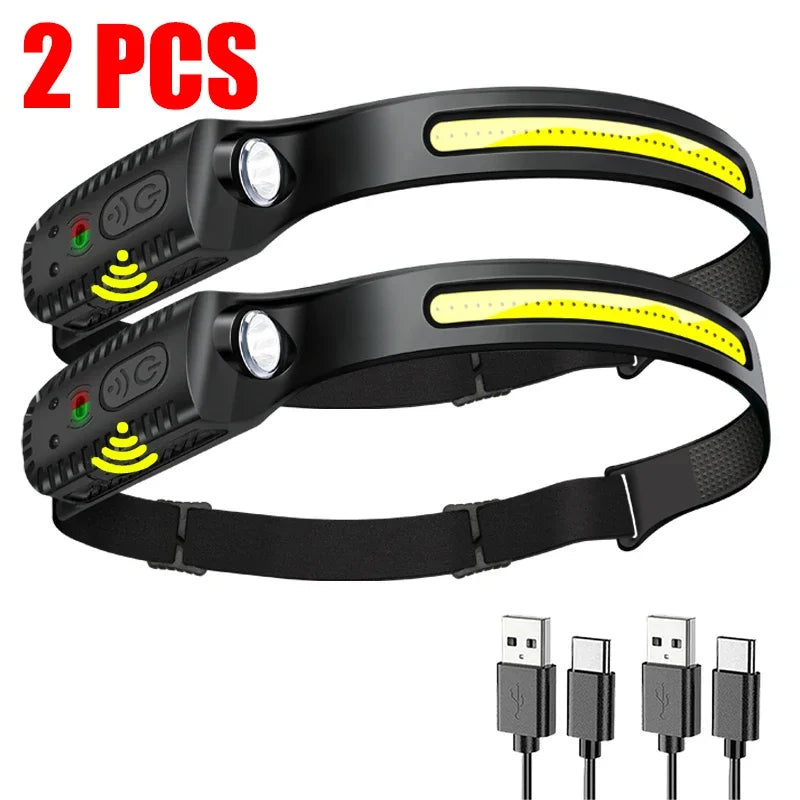 KDULIT USB Rechargeable LED Sensor Headlamp