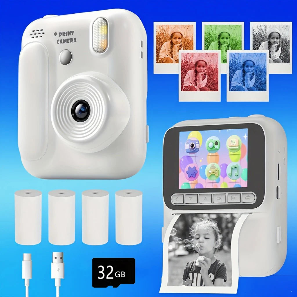 1080p Instant Camera with Color Printing
