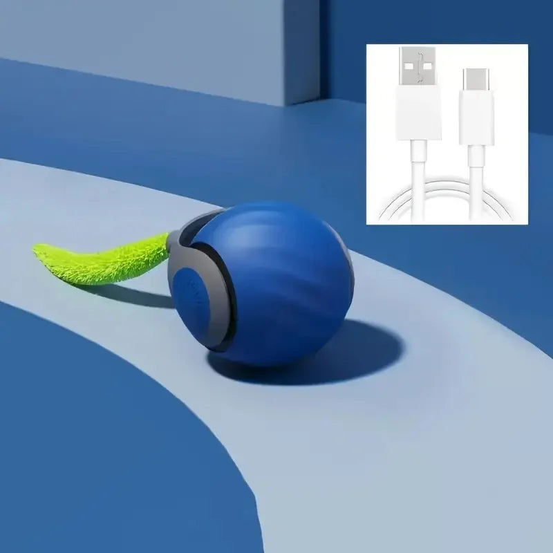 Automatic Interactive Smart Cat Toy - USB Rechargeable Rolling Ball and Mouse Car Teaser.