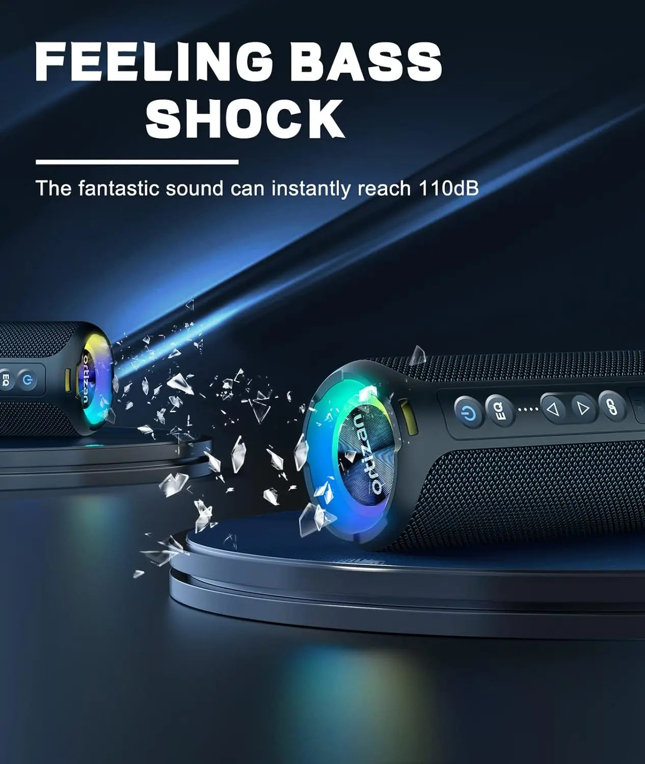 Ortizan 40W Enhanced Bass Portable Bluetooth Speaker