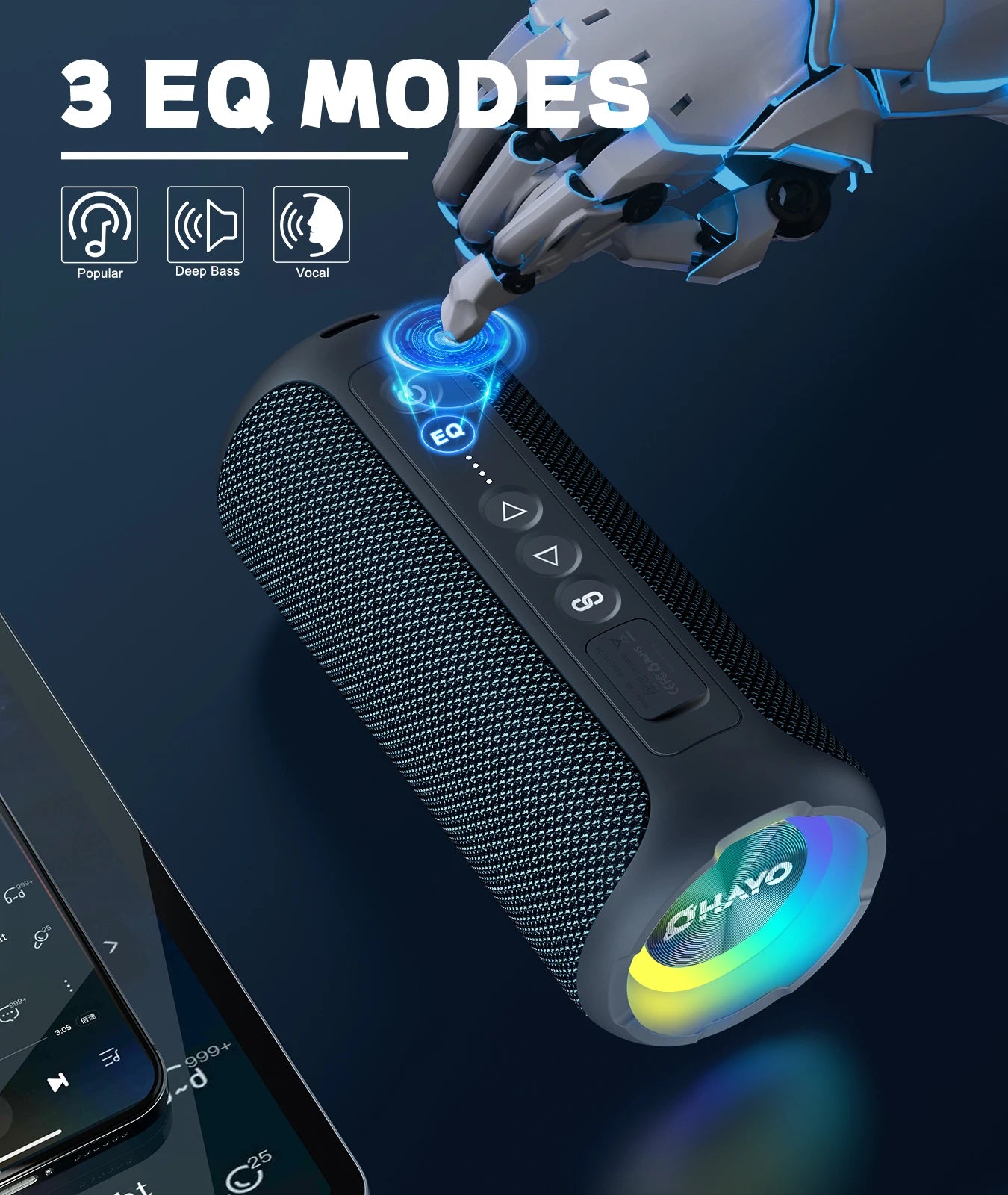 Ortizan 40W Enhanced Bass Portable Bluetooth Speaker