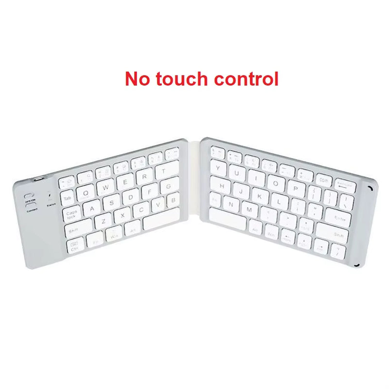 Wireless Bluetooth Folding Keyboard with Touchpad for Windows, Android, iOS, and Mobile Devices – Multi-Function Mini Keyboard
