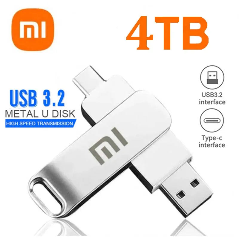Xiaomi 16TB USB 3.2 Waterproof Flash Drive with High-Speed Transfer and Type-C 2-in-1 Interface for Mobile Devices and Computers
