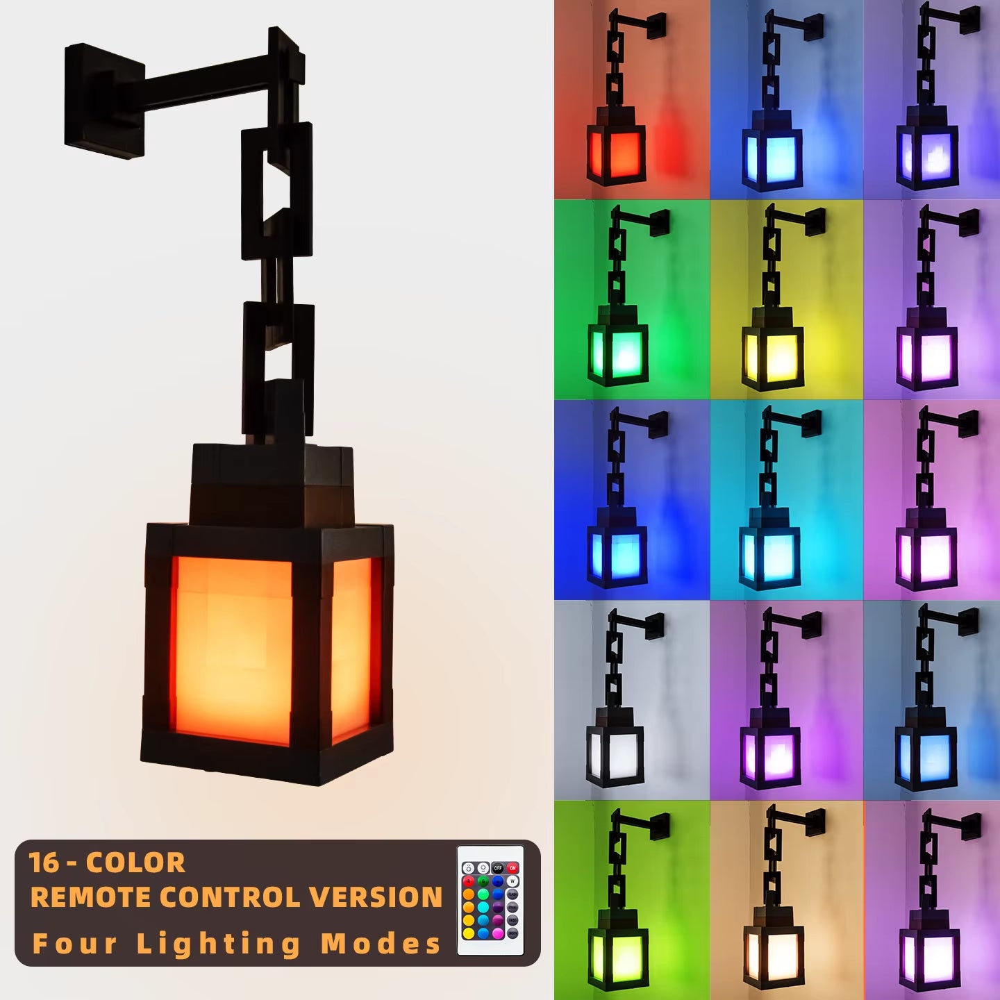 Pixel Style Portable Night Light Lantern