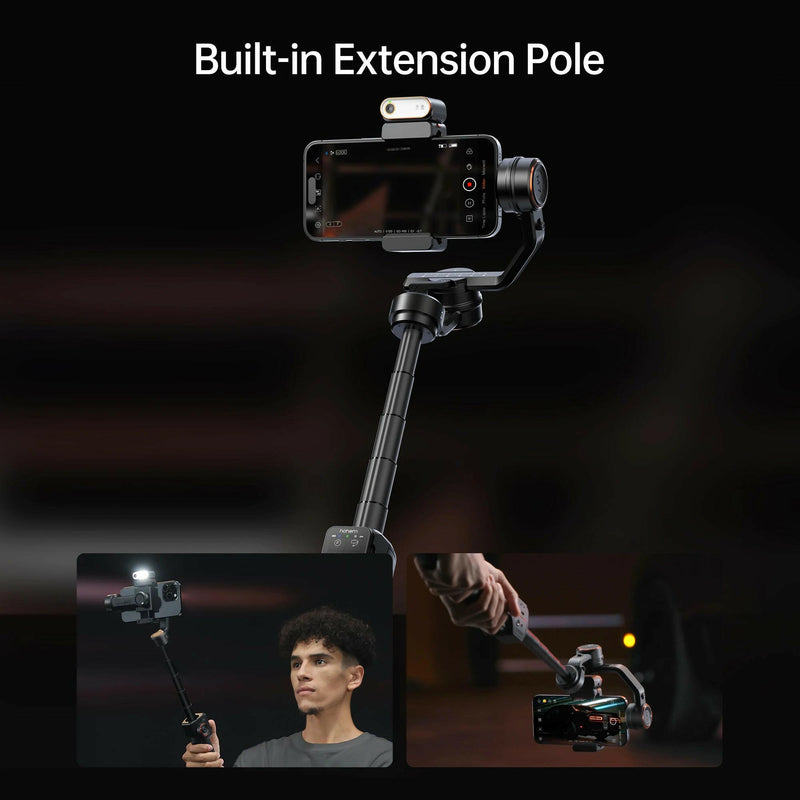 Hohem M7 iSteady 3-Axis Smartphone Gimbal Stabilizer with Integrated Selfie Stick for Enhanced Mobile Videography.