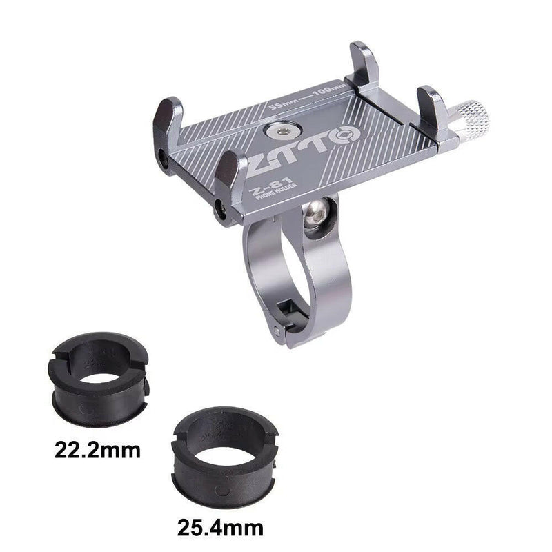 ZTTO Universal Bicycle Phone Holder - Durable Metal Mount for MTB, Road Bike, and Motorcycle, Compatible with Mobile Devices and GPS.