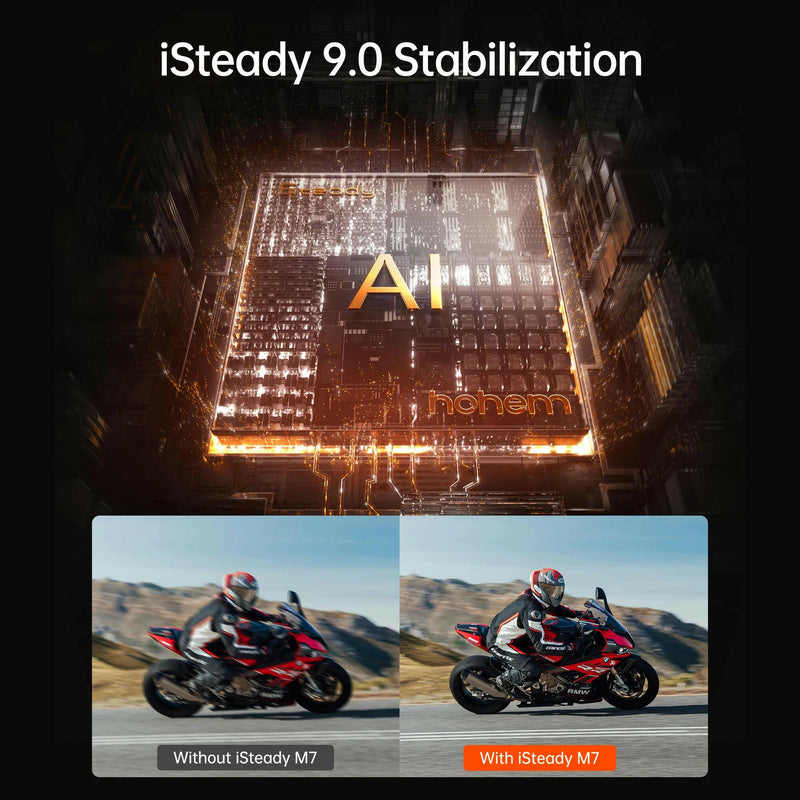 Hohem M7 iSteady 3-Axis Smartphone Gimbal Stabilizer with Integrated Selfie Stick for Enhanced Mobile Videography.